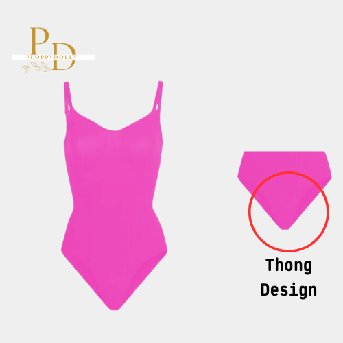 Ploppydolly Women's Seamless Thong Shapewear Bodysuit SO3 Pink